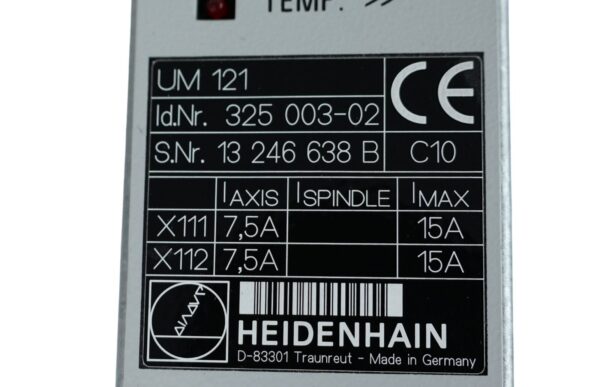 UM 121 325 003-02 Heidenhain 7.5A – urządzenie automatyki przemysłowej – zdjęcie produktu 3
