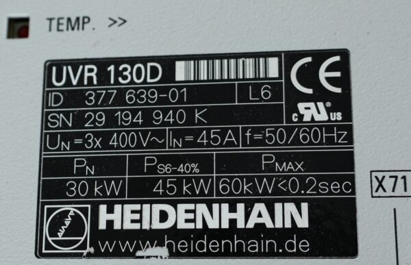 UVR 130D 377 639-01 Heidenhain – moduł zasilający – zdjęcie produktu 3