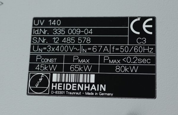 UV 140 335 009-04 Heidenhain 67A – moduł zasilający – zdjęcie produktu 3