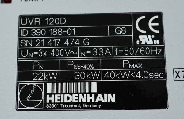UVR 120D 390 188-01 Heidenhain – moduł zasilający – zdjęcie produktu 3