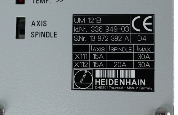 UM 121B 336 949-03 Heidenhain 15A – urządzenie automatyki przemysłowej – zdjęcie produktu 3